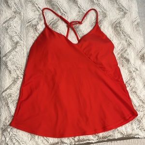 Carve Stinson Tankini top red ribbed large